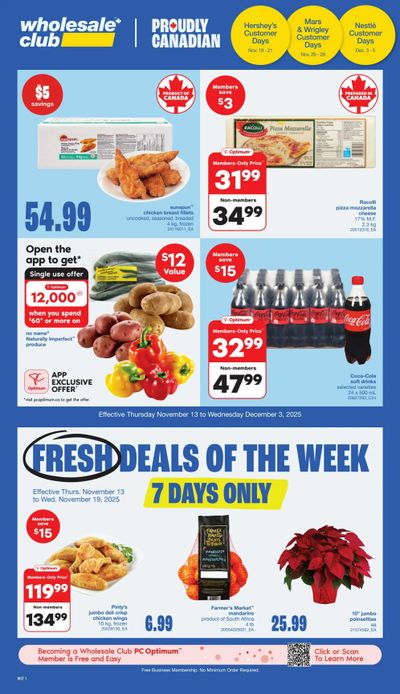 Wholesale Club (West) Flyer November 13 to December 3