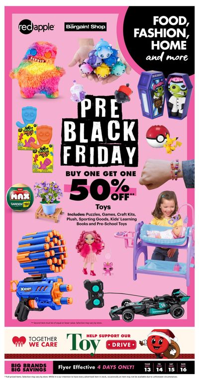 The Bargain Shop & Red Apple Stores Flyer November 13 to 16