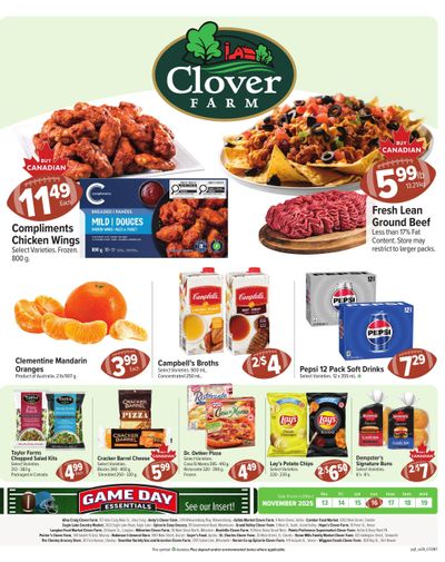 Clover Farm (ON) Flyer November 13 to 19