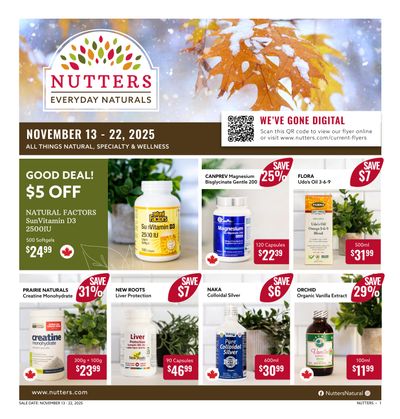 Nutters Everyday Naturals Flyer November 13 to 22