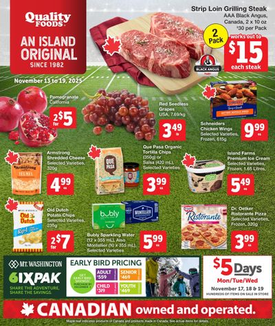 Quality Foods Flyer November 13 to 19