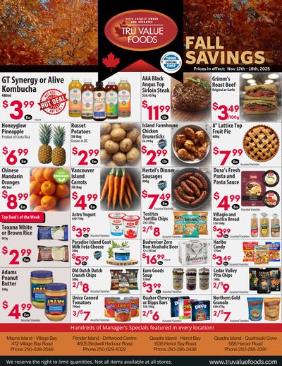Tru Value Foods Flyer November 12 to 18