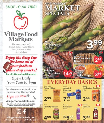 Village Food Markets Flyer November 12 to 18