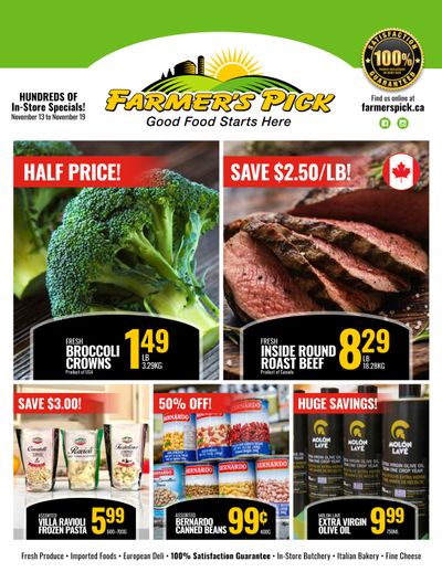 Farmer's Pick Flyer November 13 to 19