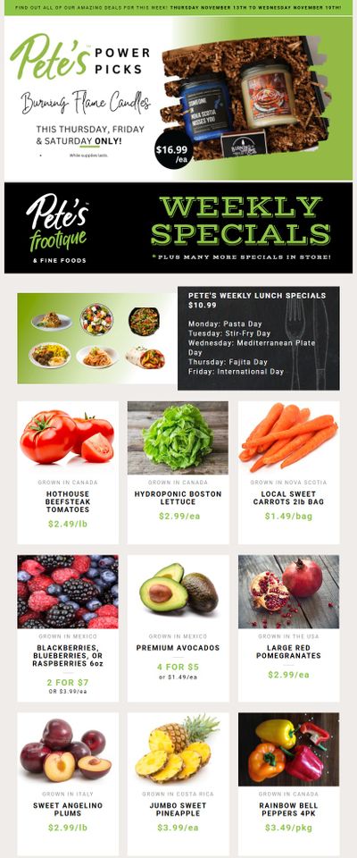 Pete's Fine Foods Flyer November 13 to 19