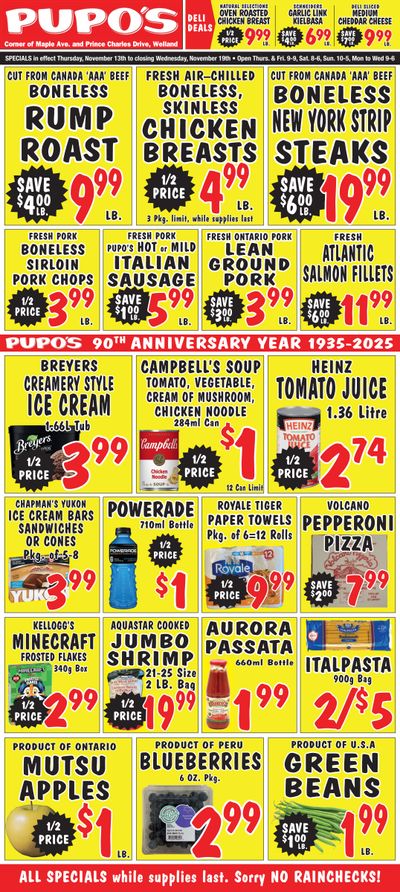 Pupo's Food Market Flyer November 13 to 19