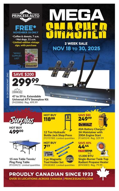 Princess Auto Flyer November 18 to 30