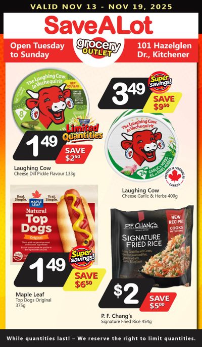 SaveALot Grocery Outlet Flyer November 13 to 19