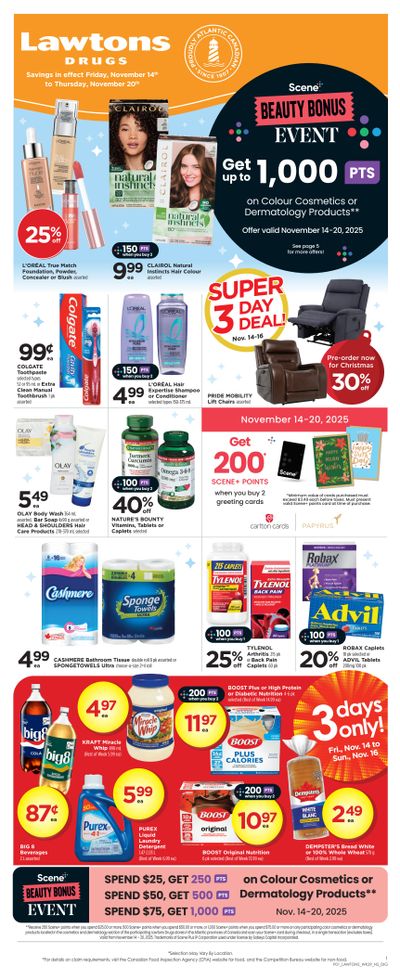 Lawtons Drugs (NS) Flyer November 14 to 20