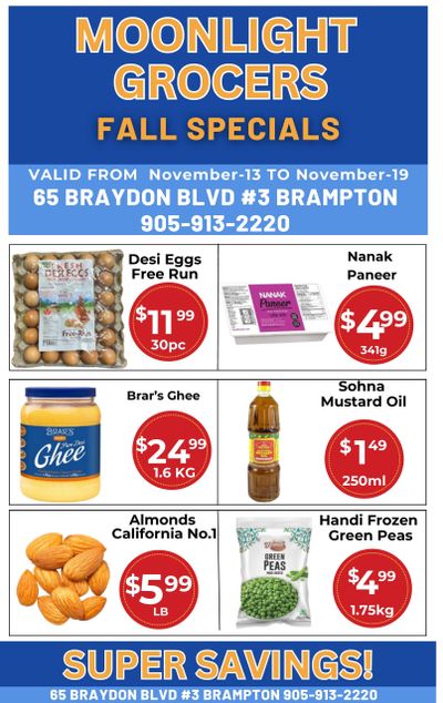 Moonlight Grocers Flyer November 13 to 19