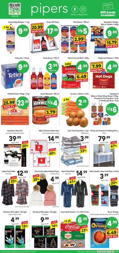 Pipers Superstore Flyer November 13 to 19