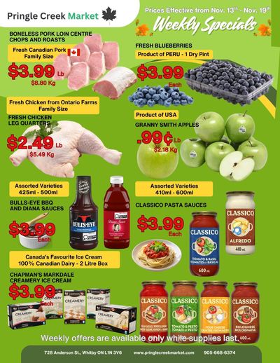 Pringle Creek Market Flyer November 13 to 19