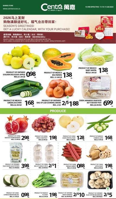Centra Foods (Barrie) Flyer November 14 to 20