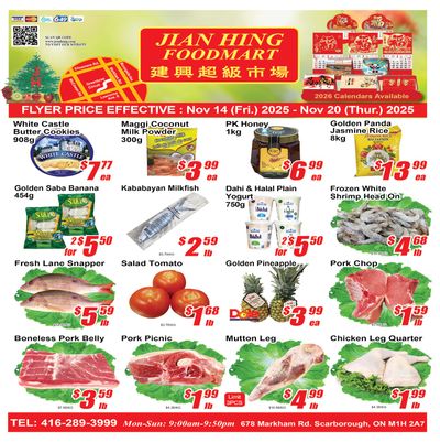 Jian Hing Foodmart (Scarborough) Flyer November 14 to 20