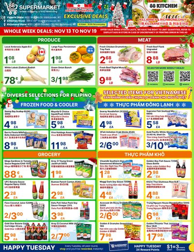 88 Supermarket Flyer November 13 to 19