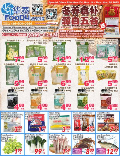 Foody World (Scarborough, ON) Flyer November 14 to 20