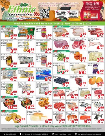 Ethnic Supermarket (Milton) Flyer November 14 to 20