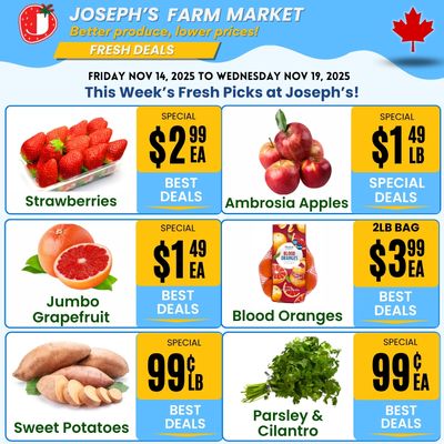 Joseph's Farm Market Flyer November 14 to 19