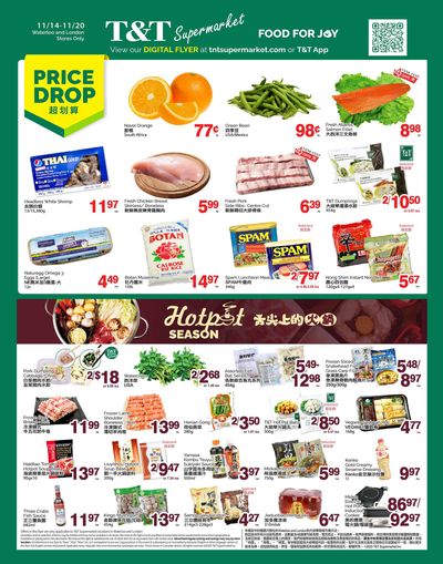 T&T Supermarket (London & Waterloo) Flyer November 14 to 20