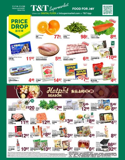 T&T Supermarket (Ottawa & Kanata) Flyer November 14 to 20