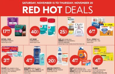 Shoppers Drug Mart Canada: Get 20x The PC Optimum Points November 14th & 15th, or get 25x When You Pay With A PC Financial Card