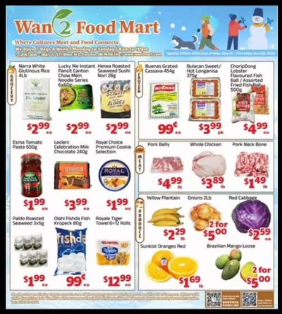 Wan 2 Food Mart Flyer November 14 to 20