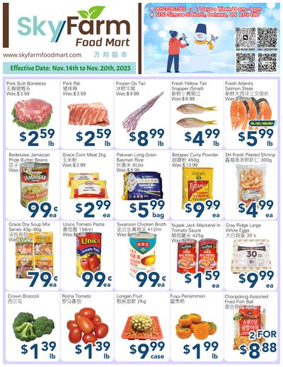 SkyFarm Food Mart Flyer November 14 to 20