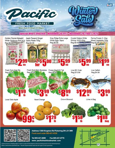 Pacific Fresh Food Market (Pickering) Flyer November 14 to 20
