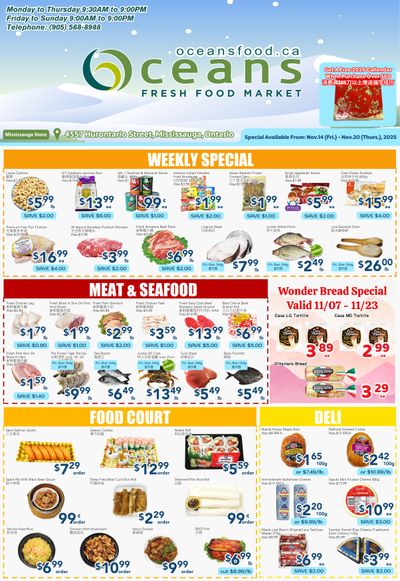 Oceans Fresh Food Market (Mississauga) Flyer November 14 to 20