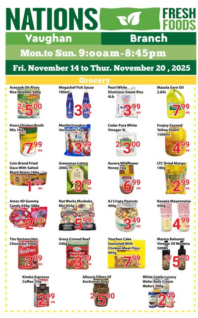 Nations Fresh Foods (Vaughan) Flyer November 14 to 20