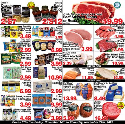 Greco's Fresh Market Flyer November 14 to 27