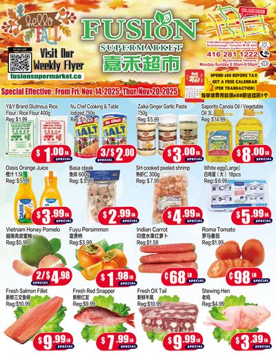 Fusion Supermarket (Scarborough) Flyer November 14 to 20