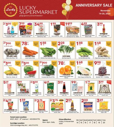 Lucky Supermarket (Calgary) Flyer November 14 to 20