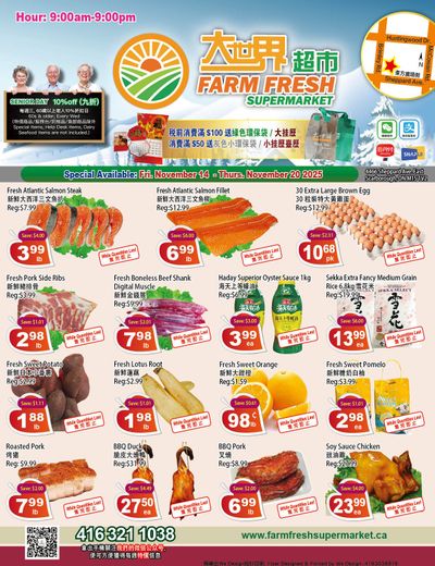 Farm Fresh Supermarket Flyer November 14 to 20