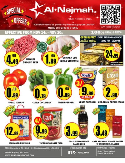 Alnejmah Fine Foods Inc. Flyer November 14 to 20