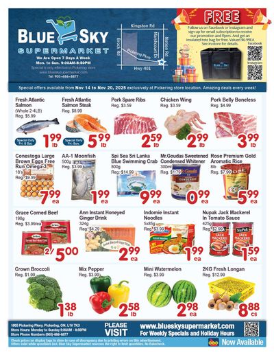 Blue Sky Supermarket (Pickering) Flyer November 14 to 20
