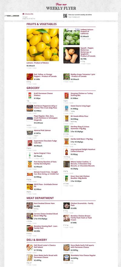 Mike Dean Local Grocer Flyer November 13 to 20