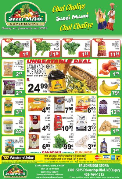 Sabzi Mandi Supermarket (Calgary) Flyer November 14 to 19