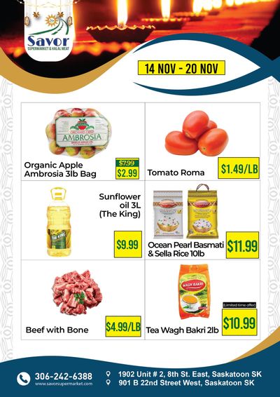 Savor Supermarket Flyer November 14 to 20