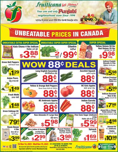 Fruiticana (Greater Vancouver) Flyer November 14 to 19