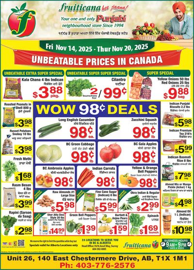 Fruiticana (Chestermere) Flyer November 14 to 20