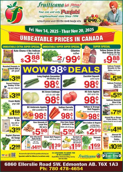 Fruiticana (Edmonton) Flyer November 14 to 20