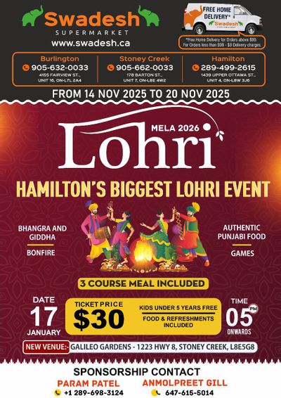 Swadesh Supermarket Flyer November 14 to 20