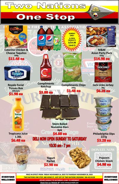 Two Nations One Stop Flyer November 14 to 20