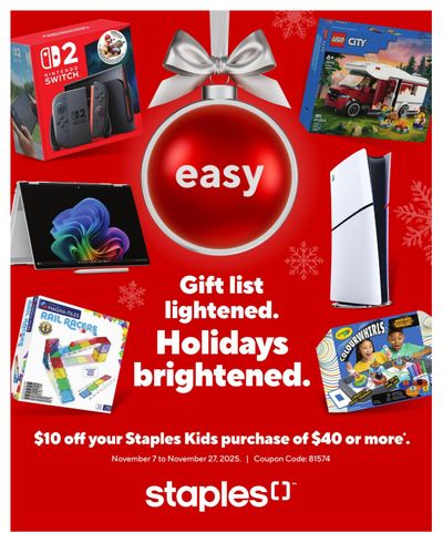 Staples Gift Guide November 7 to January 2