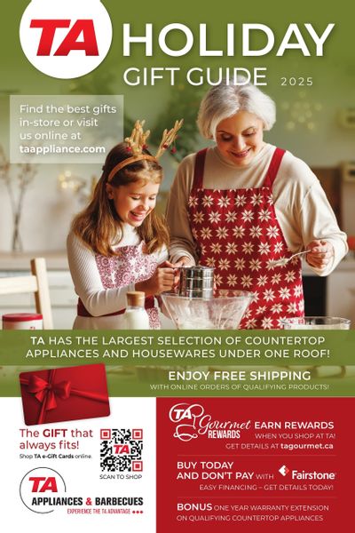 TA Appliances 2025 Holiday Gift Guide November 15 to December 24