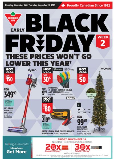 Canadian Tire Early Black Friday Flyer Deals Until November 20th