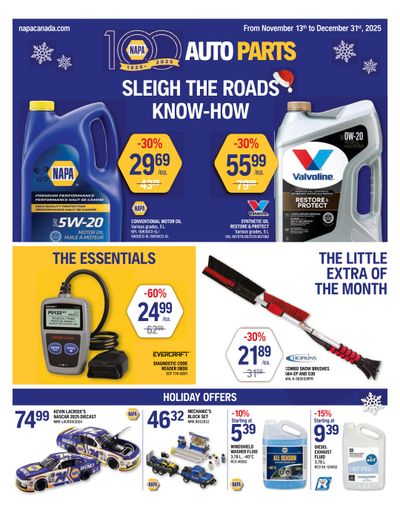 NAPA Auto Parts Flyer November 13 to December 31