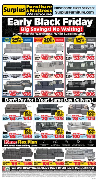 Surplus Furniture & Mattress Warehouse (Sydney) Flyer November 17 to 23