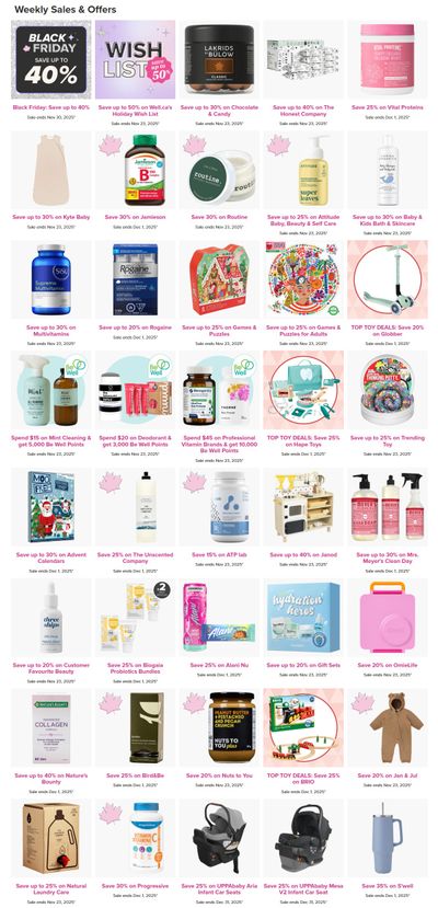 Well.ca Weekly Sales November 17 to 23